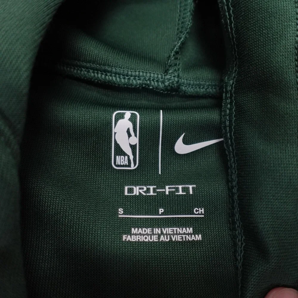 Milwaukee Bucks Hoodie Mens Small Green NBA Basketball Nike Dri-FIT Sweatshirt